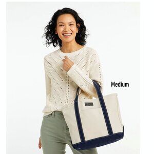 LL Bean Boat and Tote Medium Zip Top with Pocket - Navy